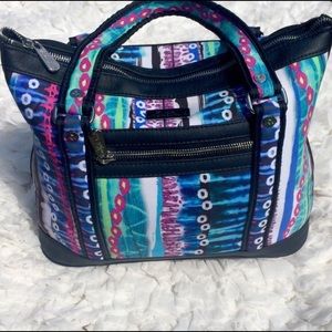 Malibu print neoprene handbag